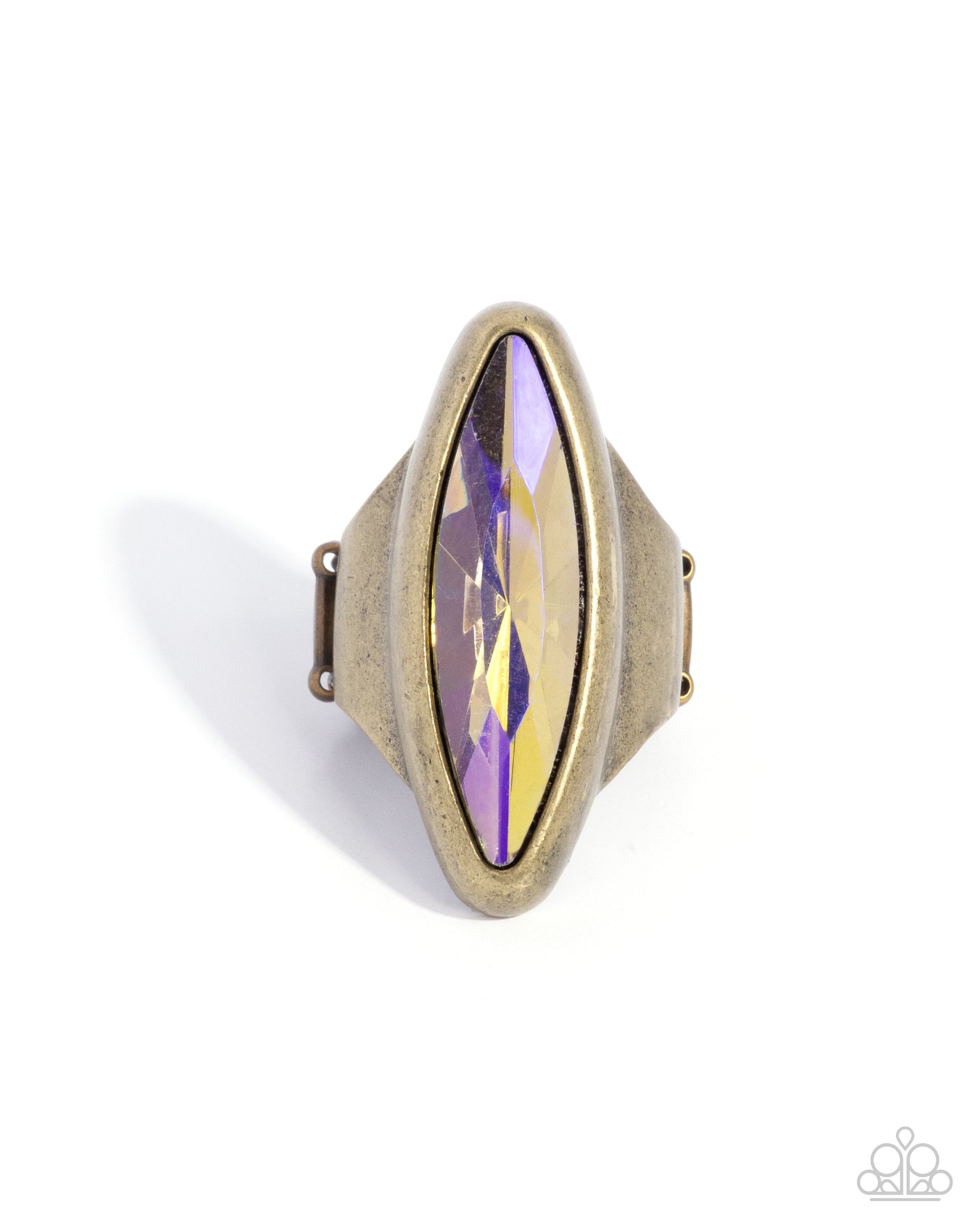 Determinate Dazzle - brass - Paparazzi ring