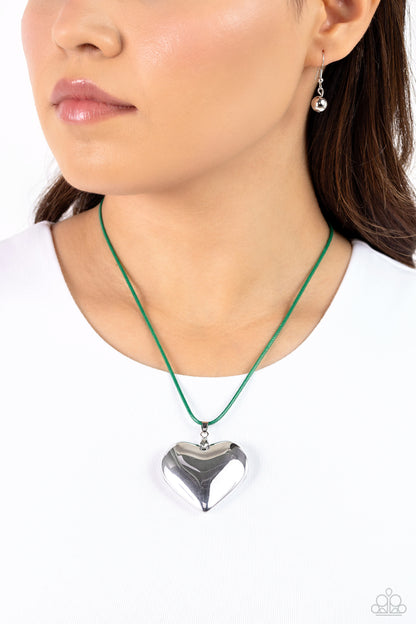 Devoted Daze - green - Paparazzi necklace