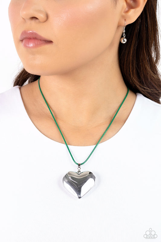Devoted Daze - green - Paparazzi necklace