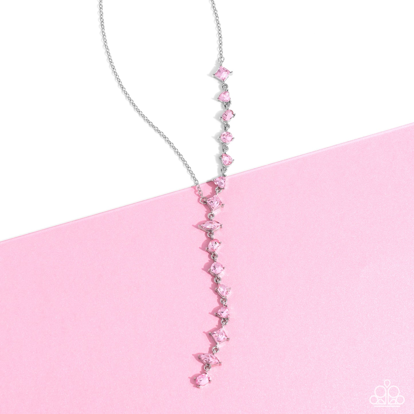 Diagonal Daydream - pink - Paparazzi necklace