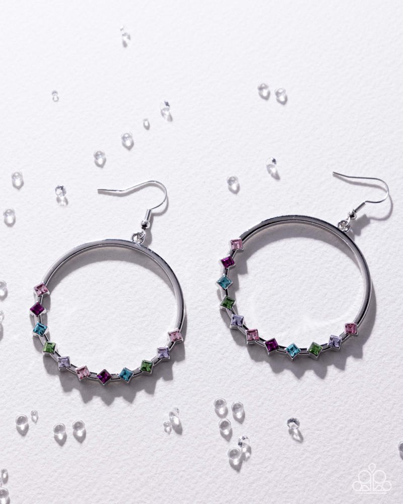 Diamond Decor - multi - Paparazzi earrings