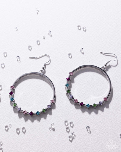 Diamond Decor - multi - Paparazzi earrings