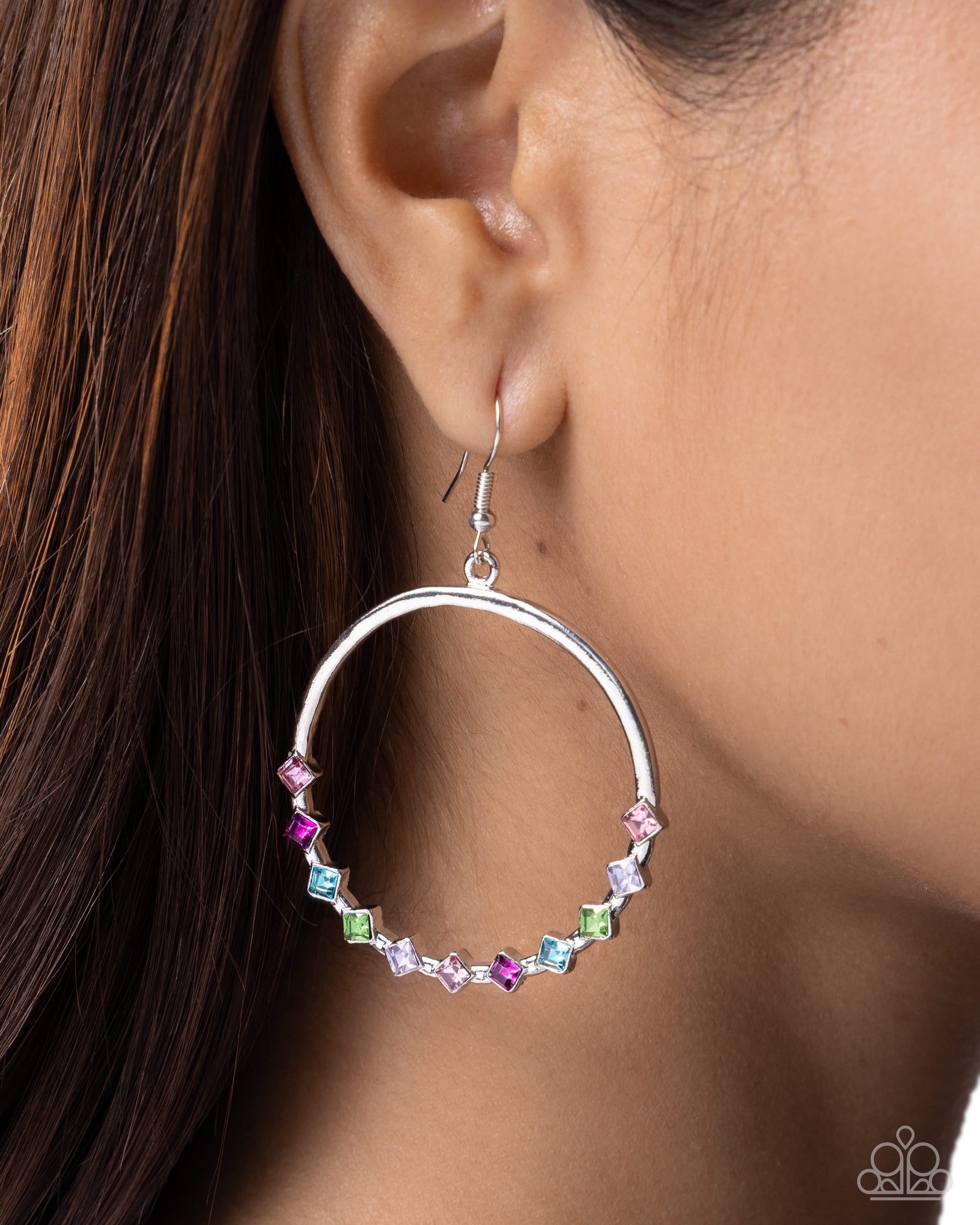 Diamond Decor - multi - Paparazzi earrings