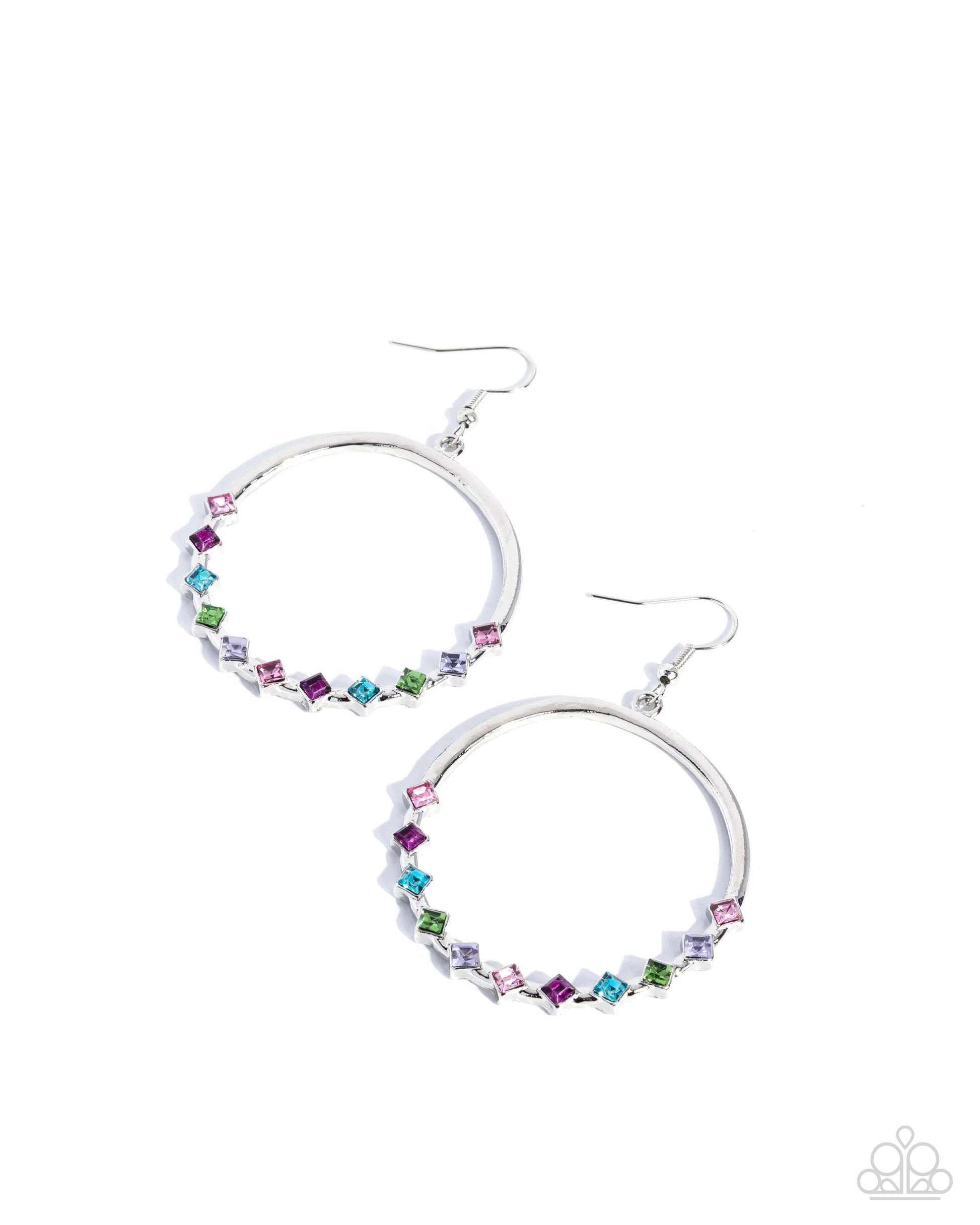 Diamond Decor - multi - Paparazzi earrings