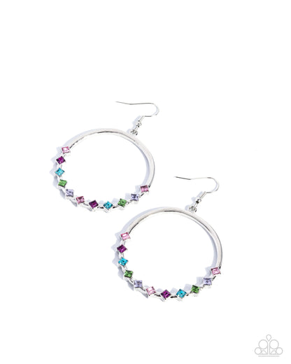 Diamond Decor - multi - Paparazzi earrings