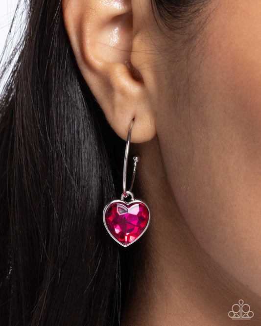 Diamond of the Night - pink - Paparazzi earrings