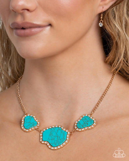Digging Deep - gold - Paparazzi necklace