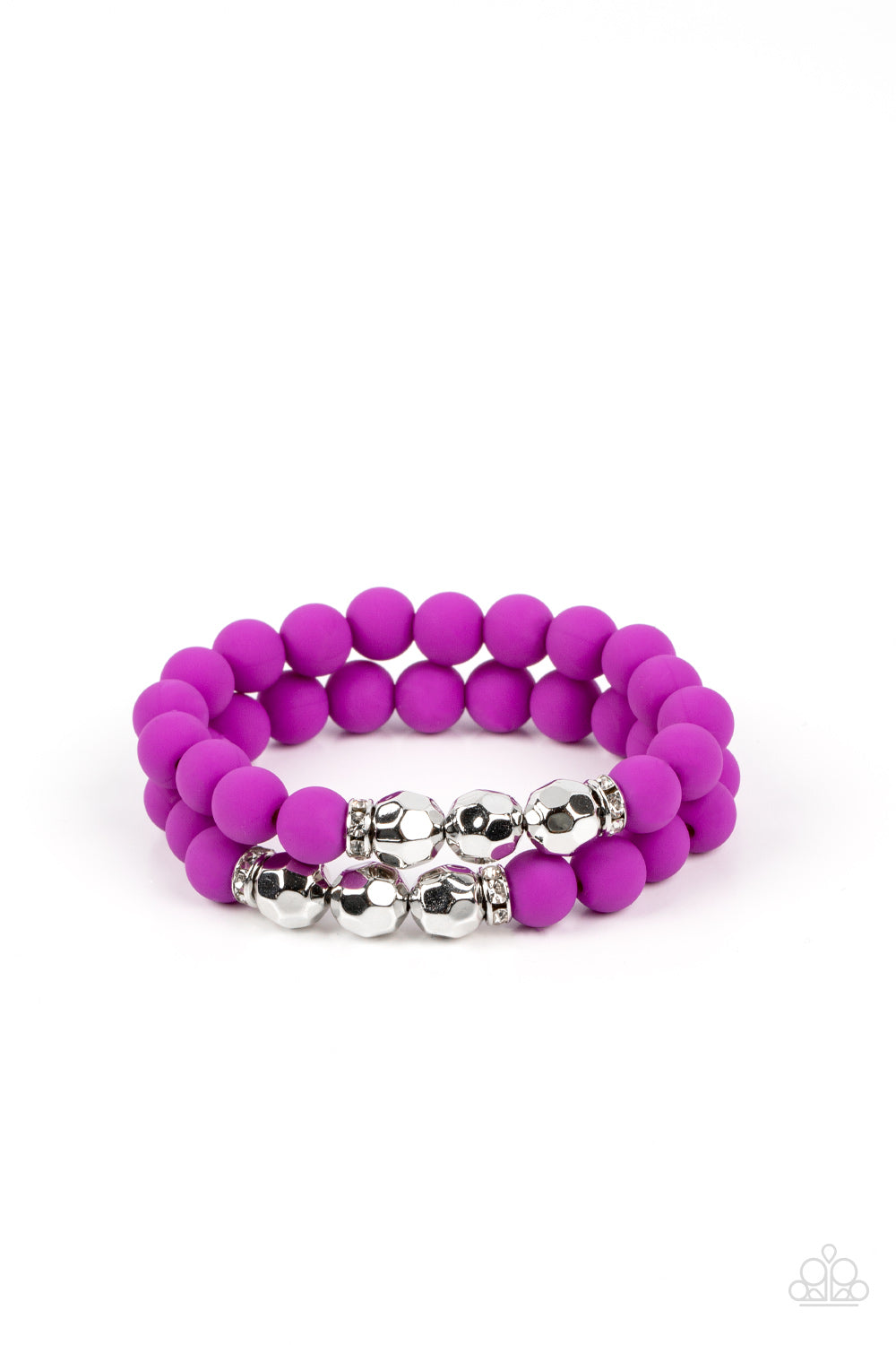 Purple Aquamarine Stone Beads Elegant Healing Bracelet