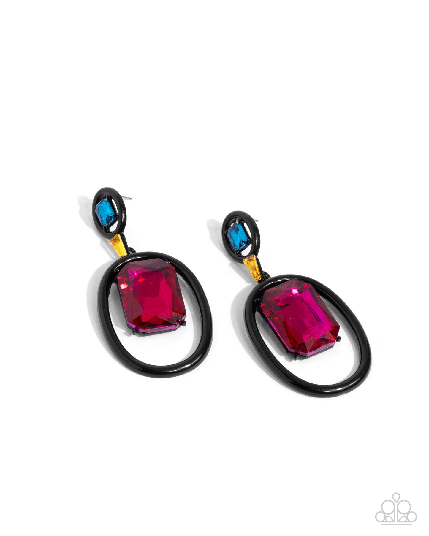 Dipped in Dazzle - black - Paparazzi earrings