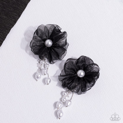 Dipping in Decadence -  black - Paparazzi earrings