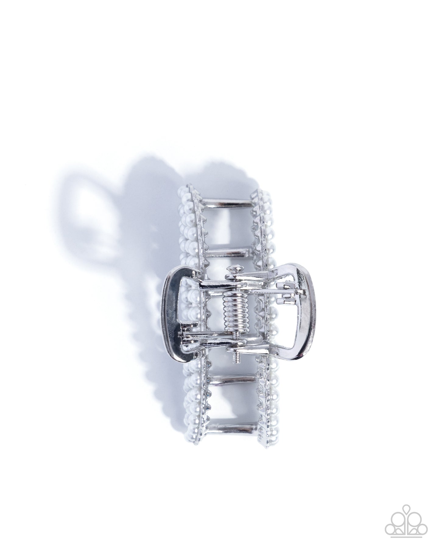 Directorial Delight - white - Paparazzi hair clip