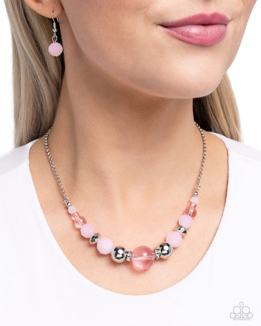 Disco Date - pink - Paparazzi necklace