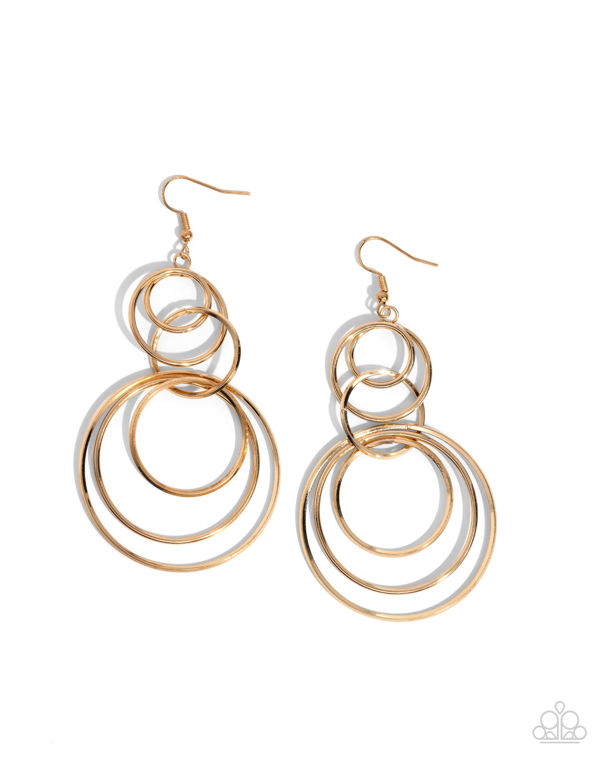 Disorienting Demure - gold - Paparazzi earrings