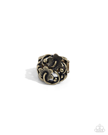 Distinctive Detailing - brass - Paparazzi ring