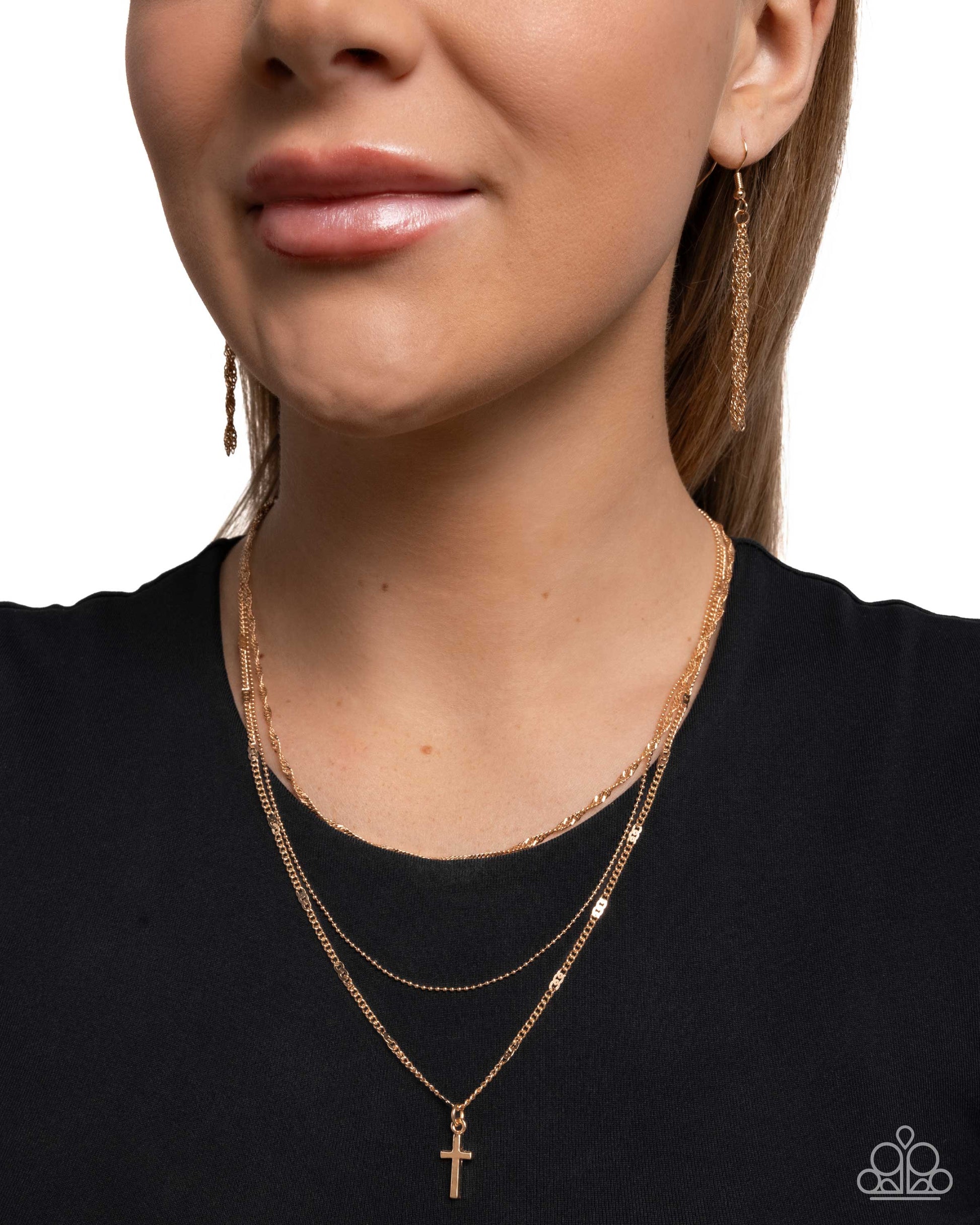 Divine Dedication - gold - Paparazzi necklace