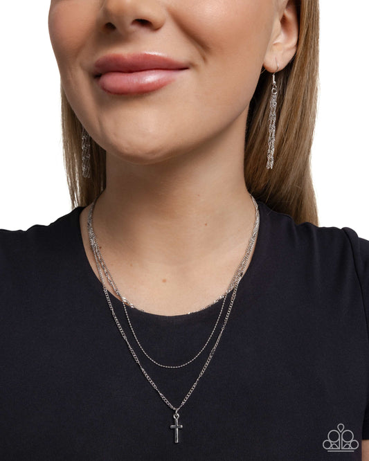 Divine Dedication - silver - Paparazzi necklace