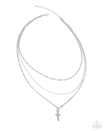Divine Dedication - silver - Paparazzi necklace