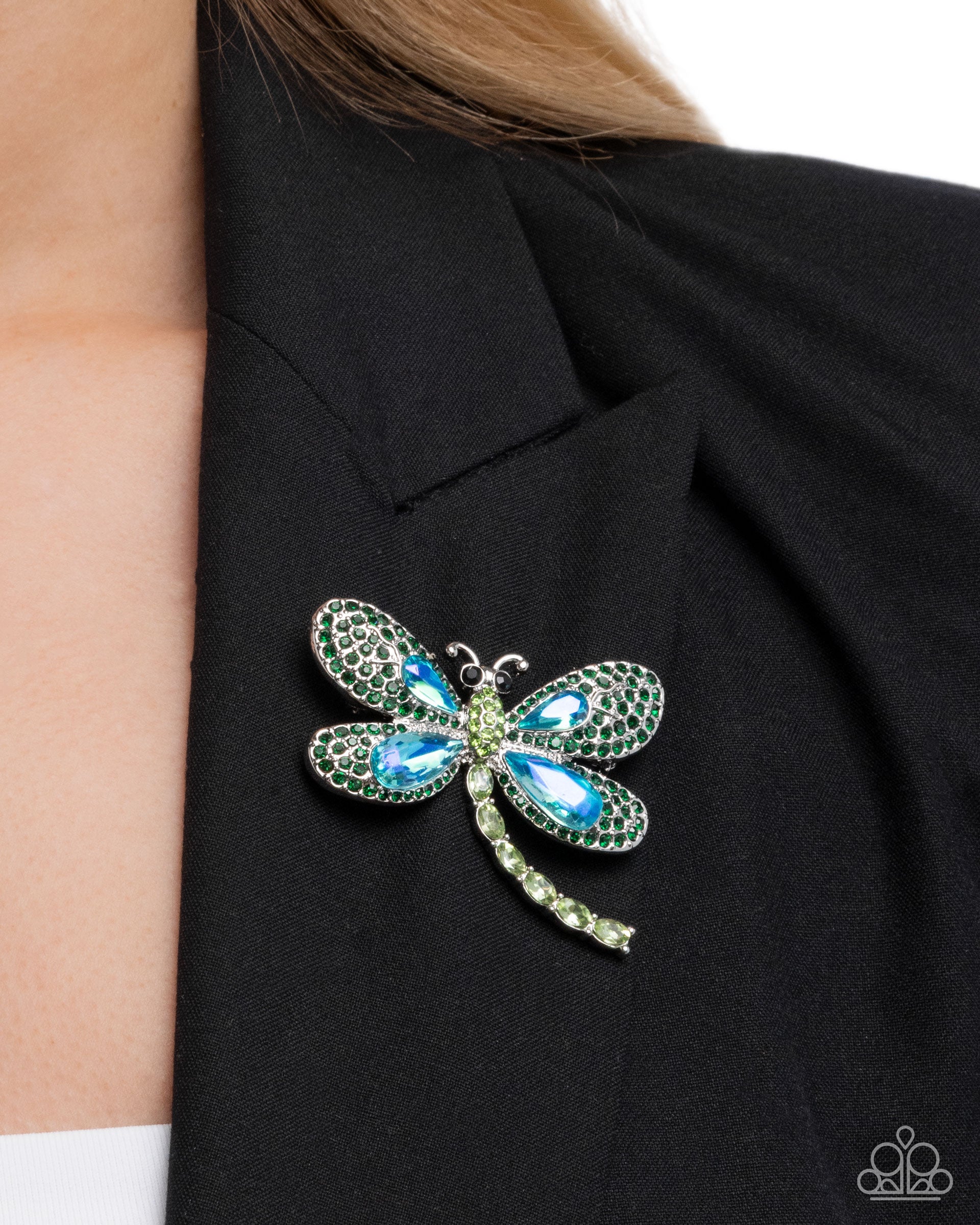 Divine Dragonfly - green - Paparazzi brooch