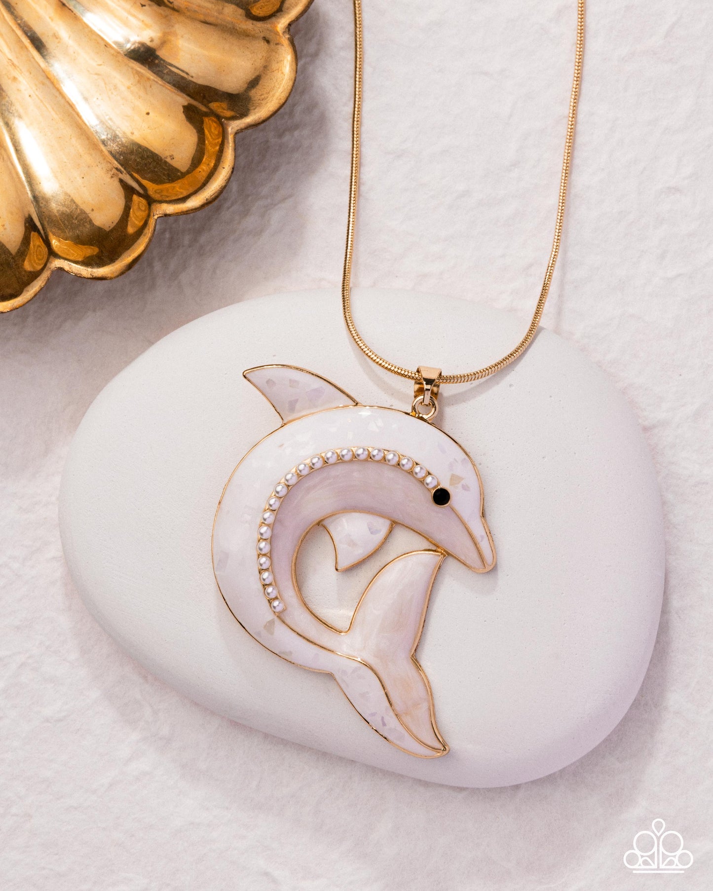 Dolphin Dive - gold - Paparazzi necklace