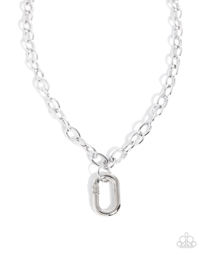 Dominant Dazzle - silver - Paparazzi necklace