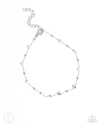 Dont Mention It - white - Paparazzi anklet