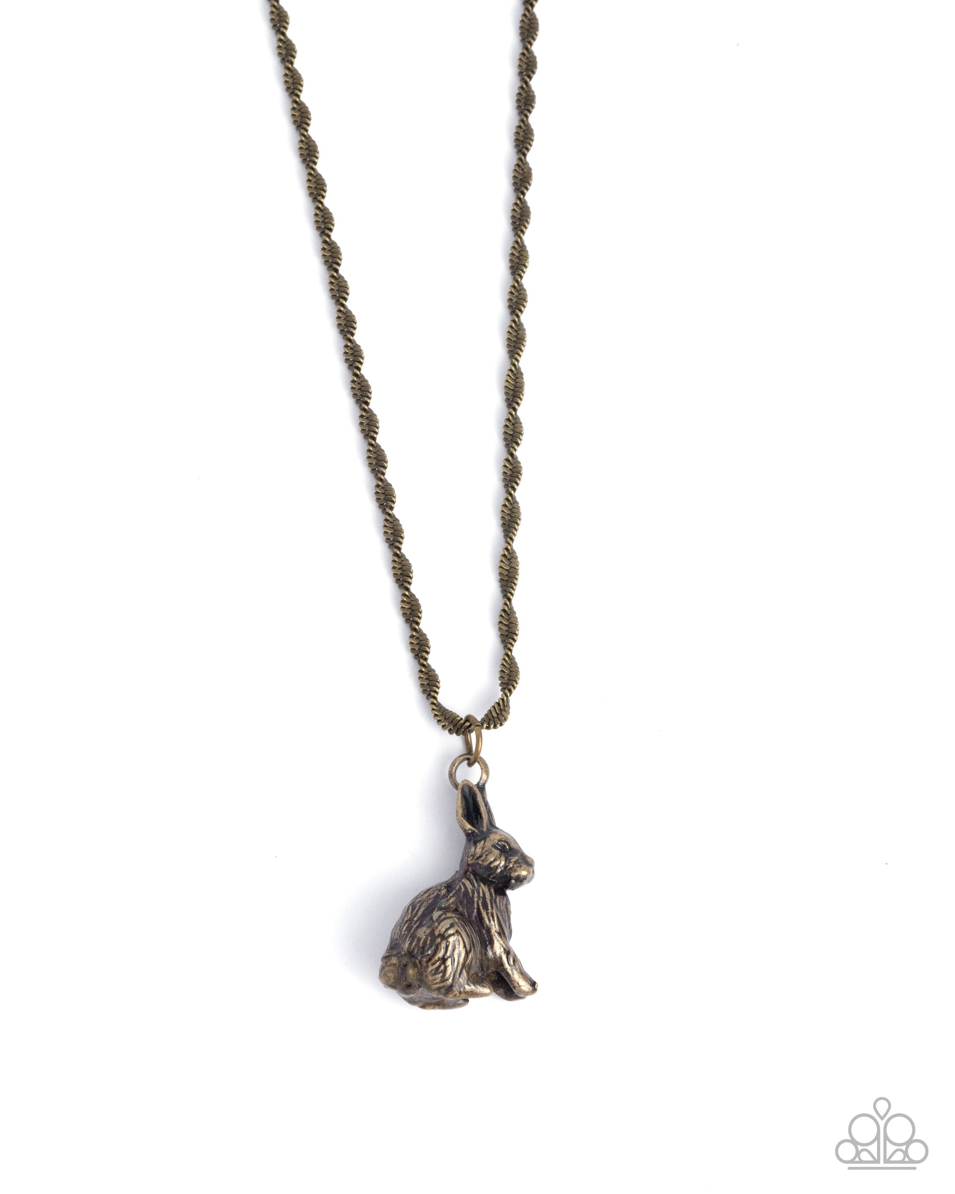 Dont Worry, Be HOPPY - brass - Paparazzi necklace