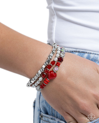 Doting Delight - red - Paparazzi bracelet