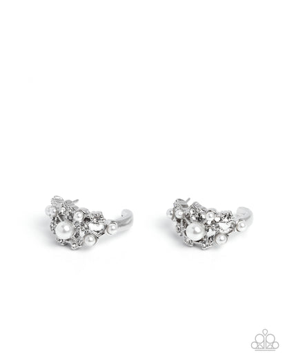 Dotted Daydream - white - Paparazzi earrings