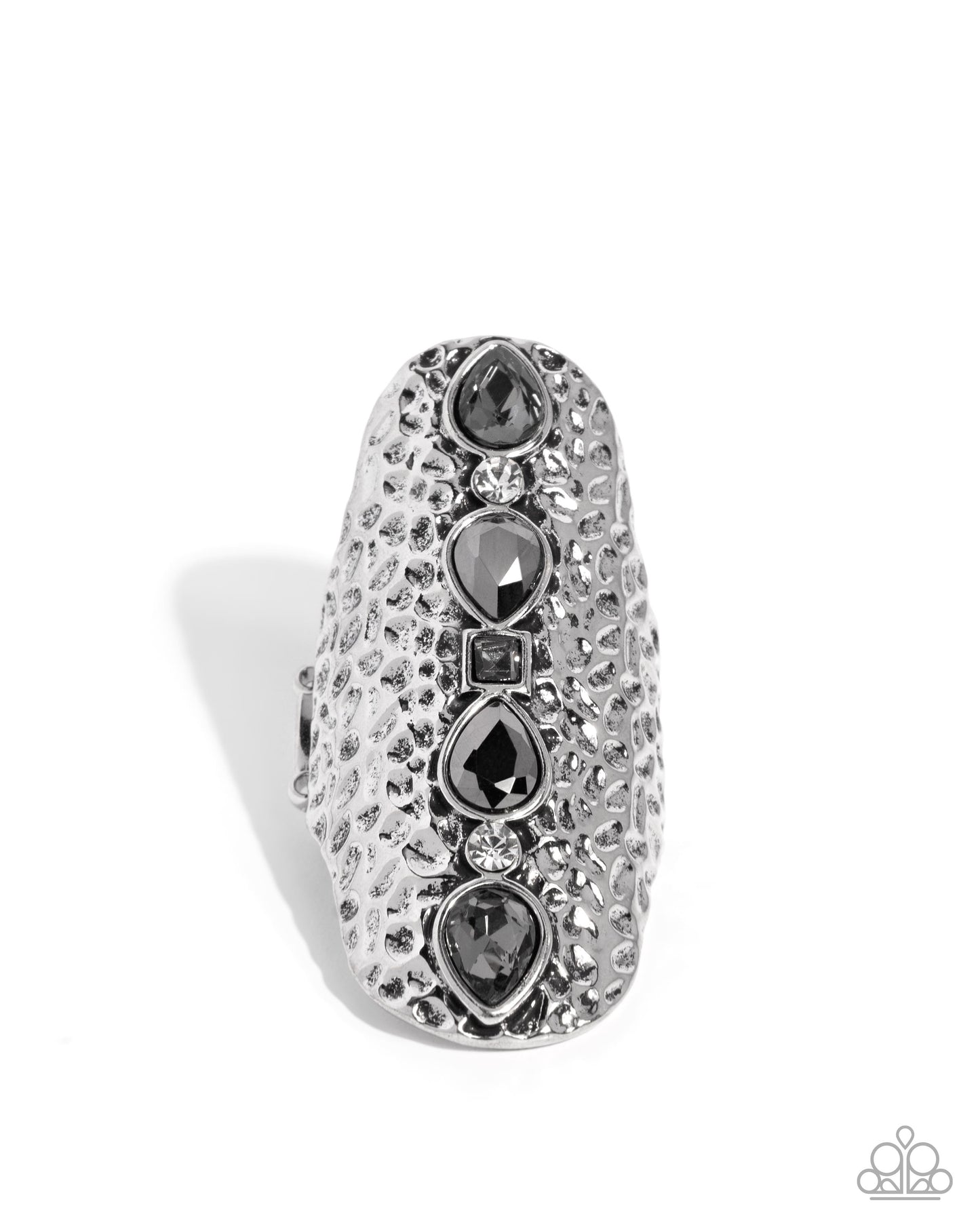 Double Take Dazzle - silver - Paparazzi ring