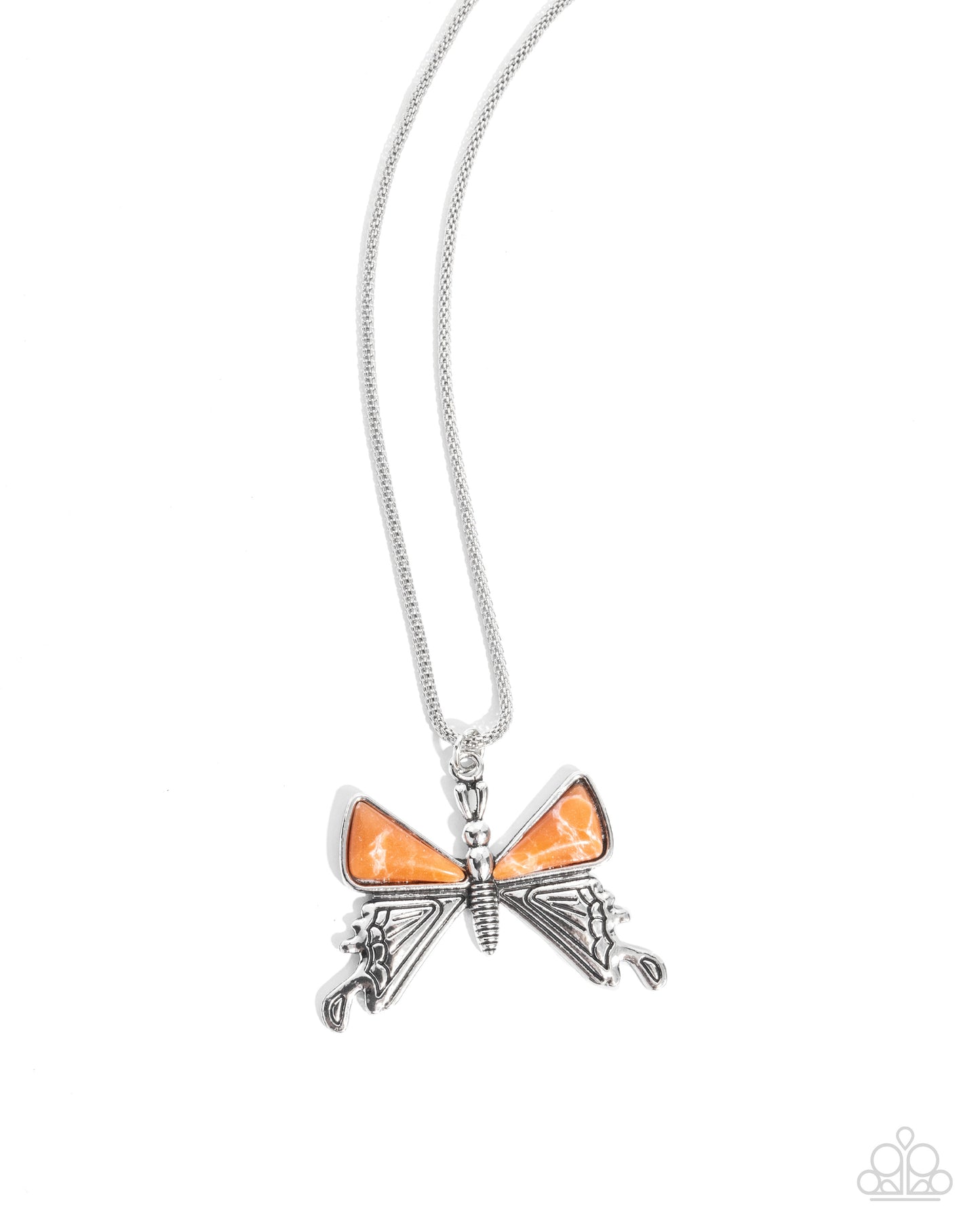Down to Earth Descent - orange - Paparazzi necklace