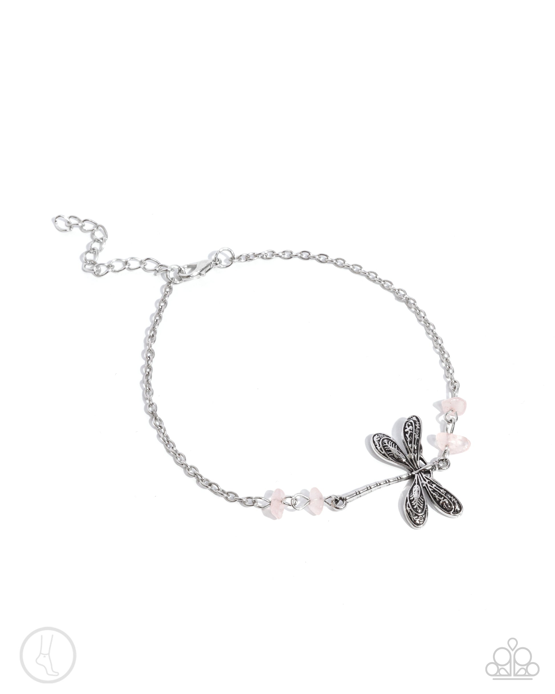 Dragonfly Dawn - pink - Paparazzi anklet