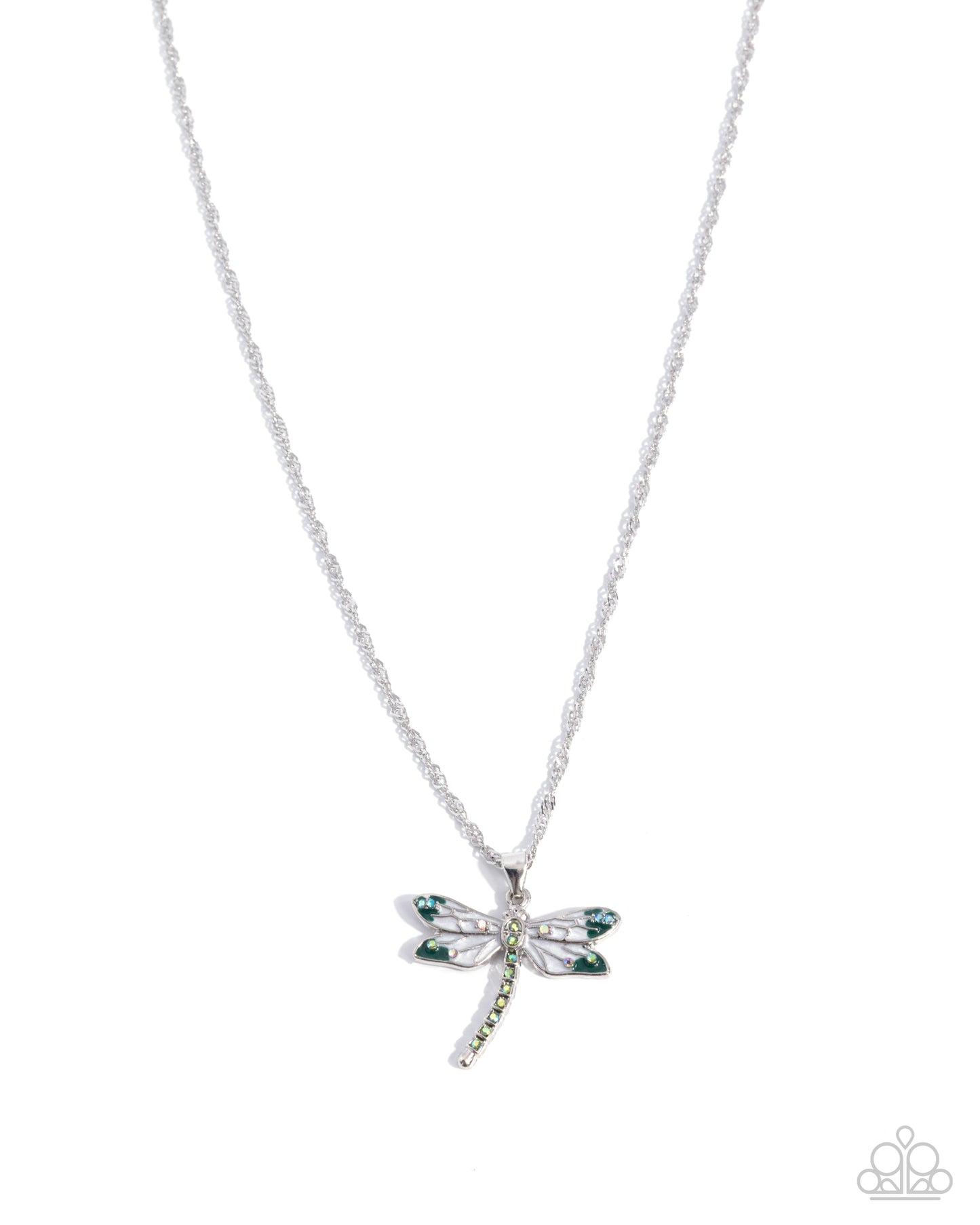 Dragonfly Debut - green - Paparazzi necklace