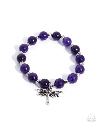 Dragonfly Delay - purple - Paparazzi bracelet