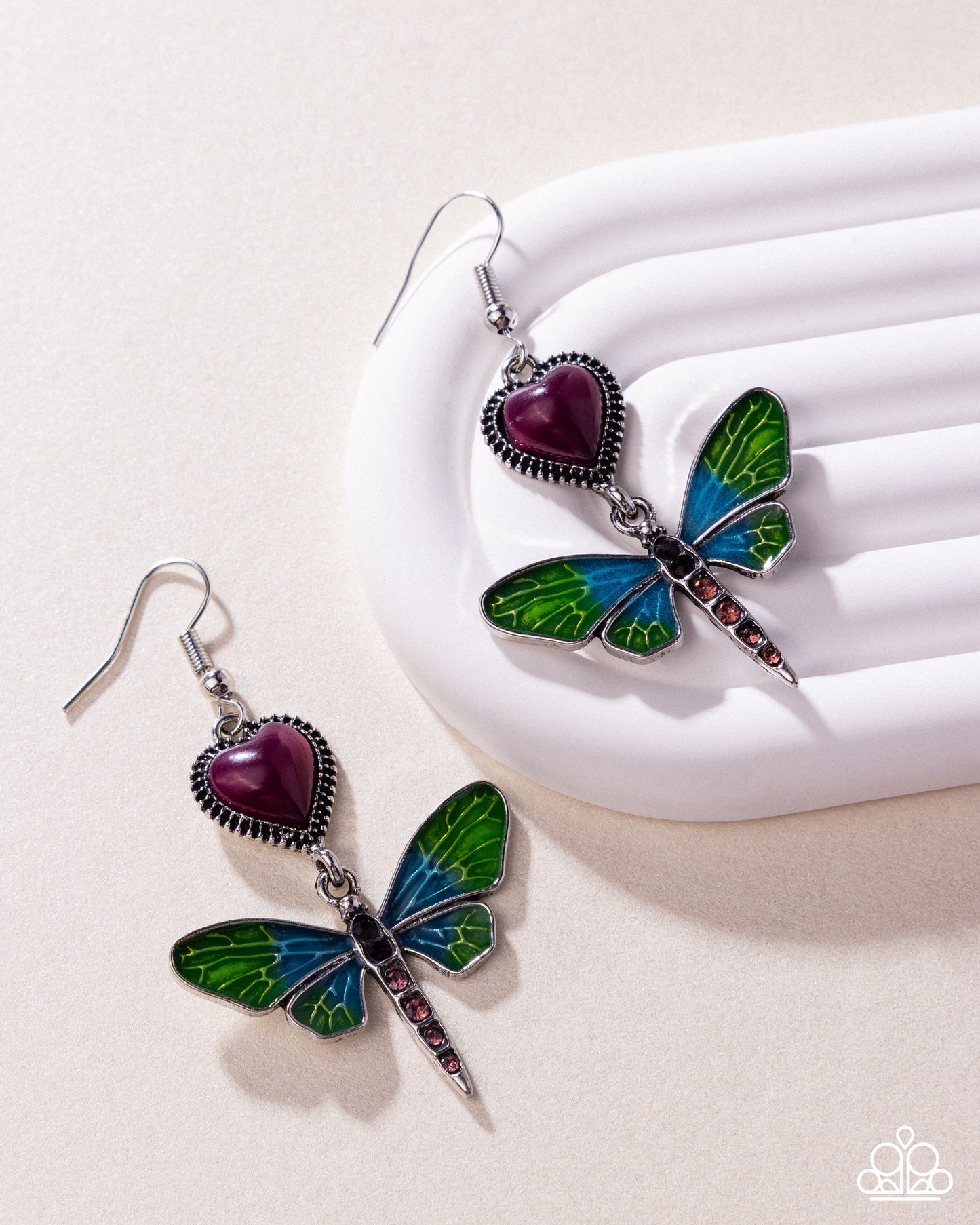 Dragonfly Devotion - purple - Paparazzi earrings