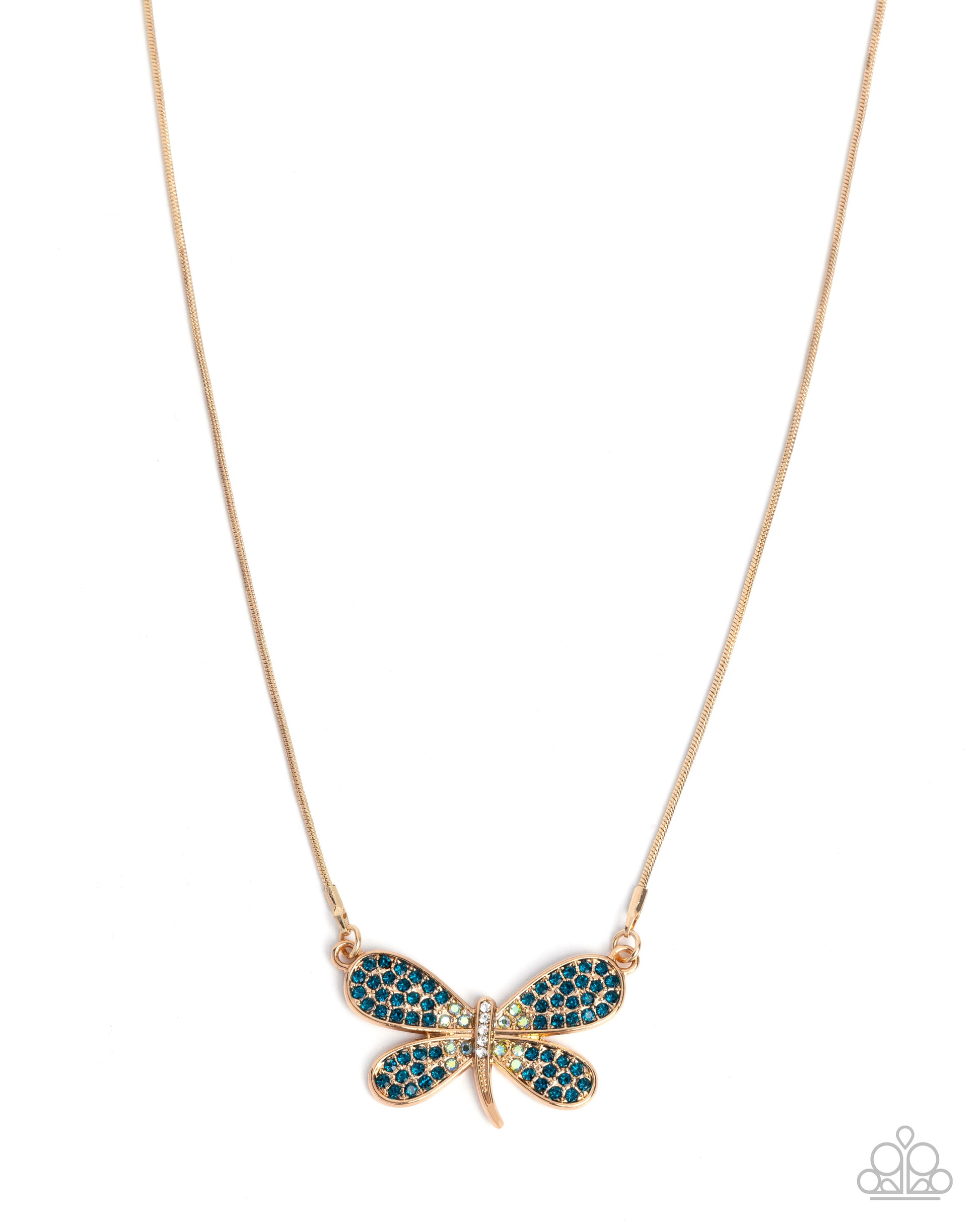 Dragonfly Direction - gold - Paparazzi necklace