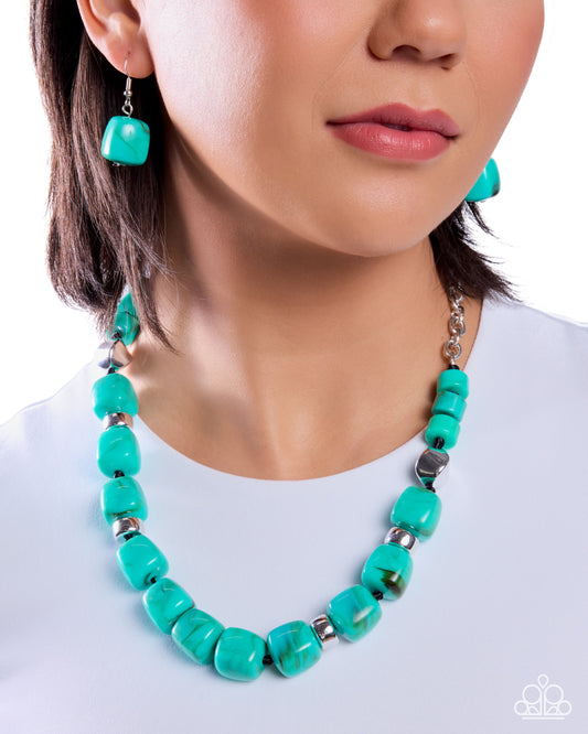 Dramatic Dare - blue - Paparazzi necklace
