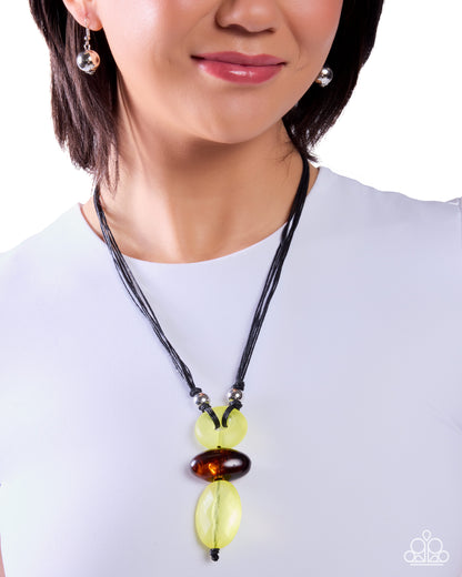 Dramatic Delivery - green - Paparazzi necklace