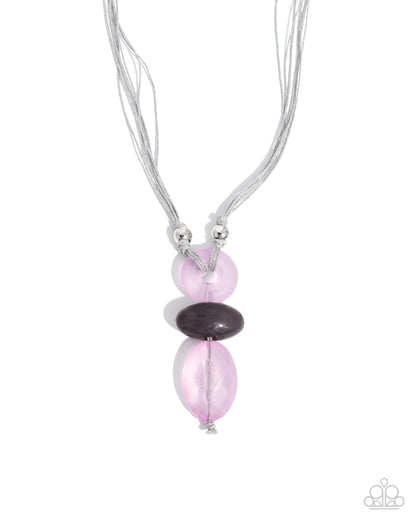 Dramatic Delivery - purple - Paparazzi necklace