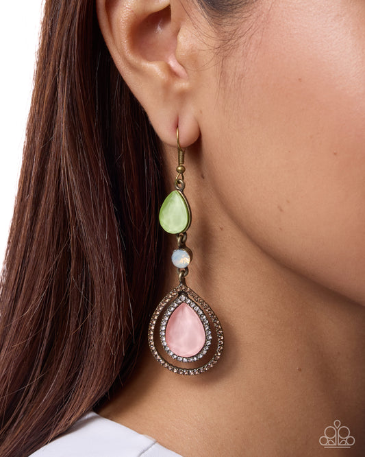 Dramatic Dive - multi - Paparazzi earrings