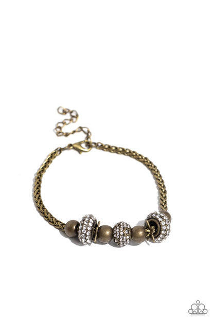 Draped Dedication - brass - Paparazzi bracelet