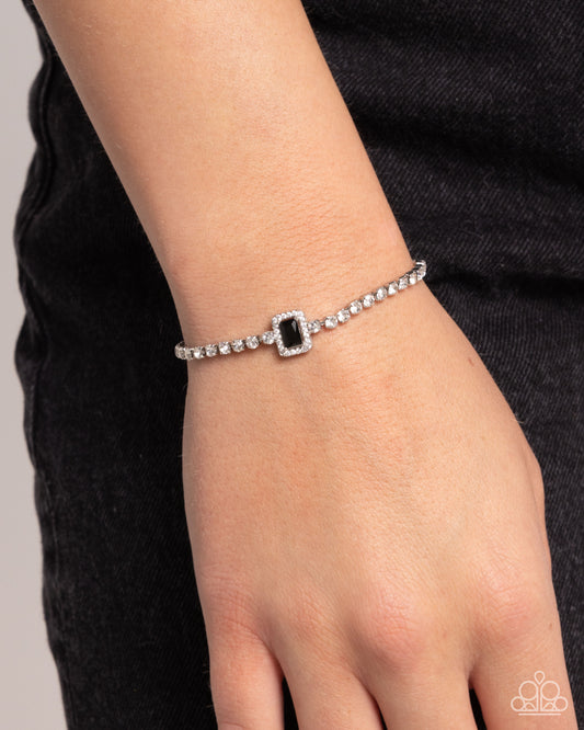 Draped in Dazzle - black - Paparazzi bracelet