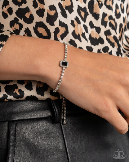 Draped in Dazzle - black - Paparazzi bracelet