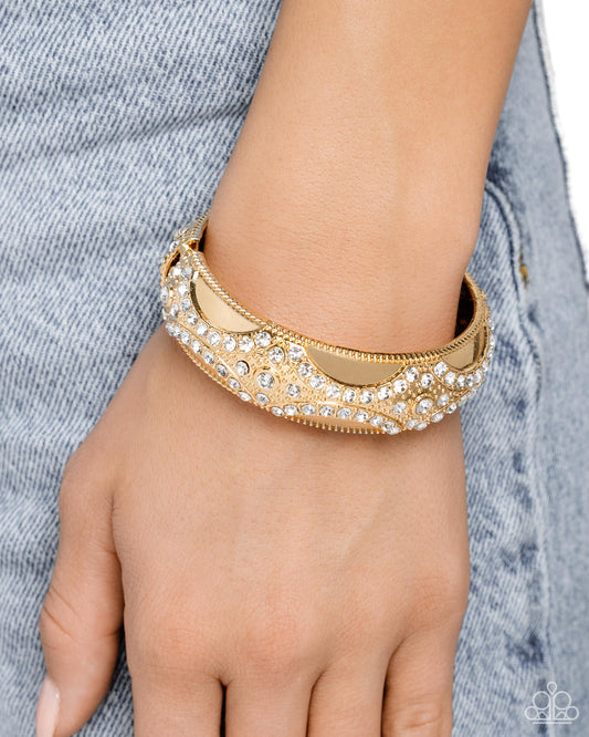Draped in Decadence - gold - Paparazzi bracelet