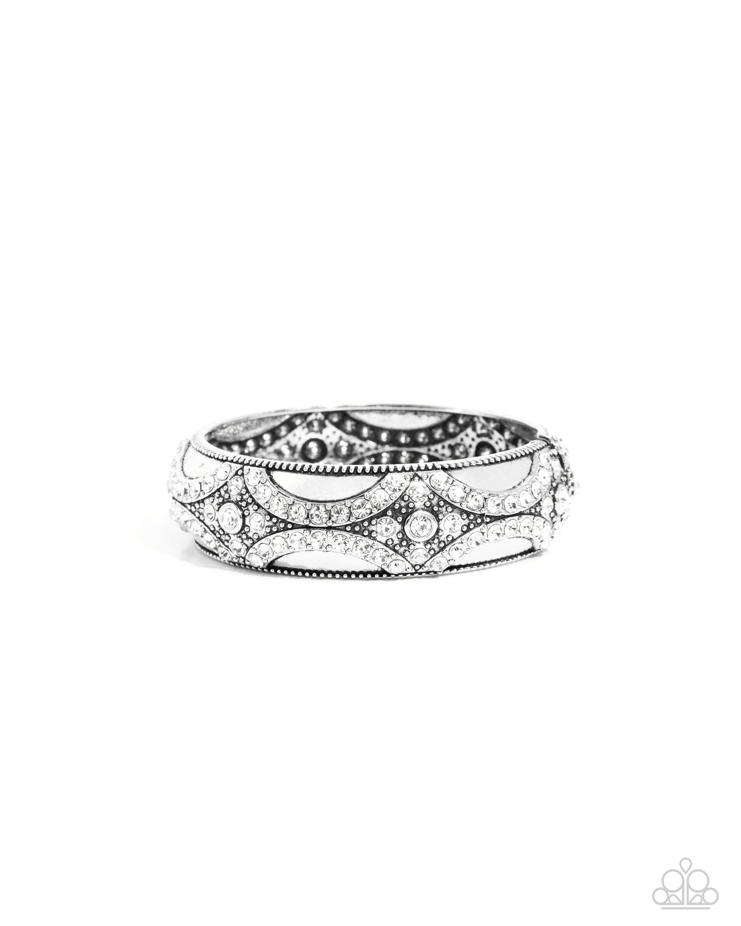 Draped in Decadence - white - Paparazzi bracelet