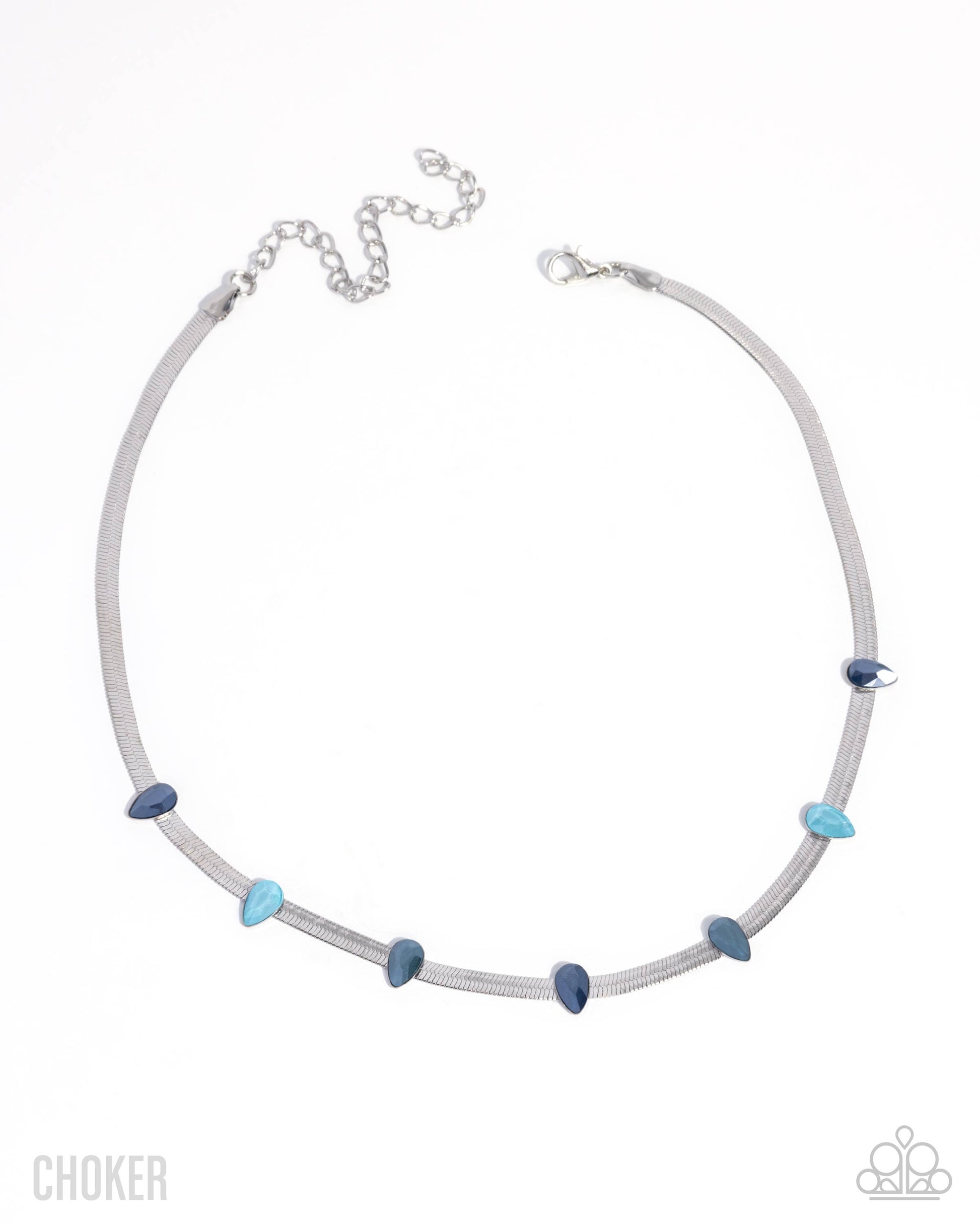 Drawing Attention - blue - Paparazzi necklace