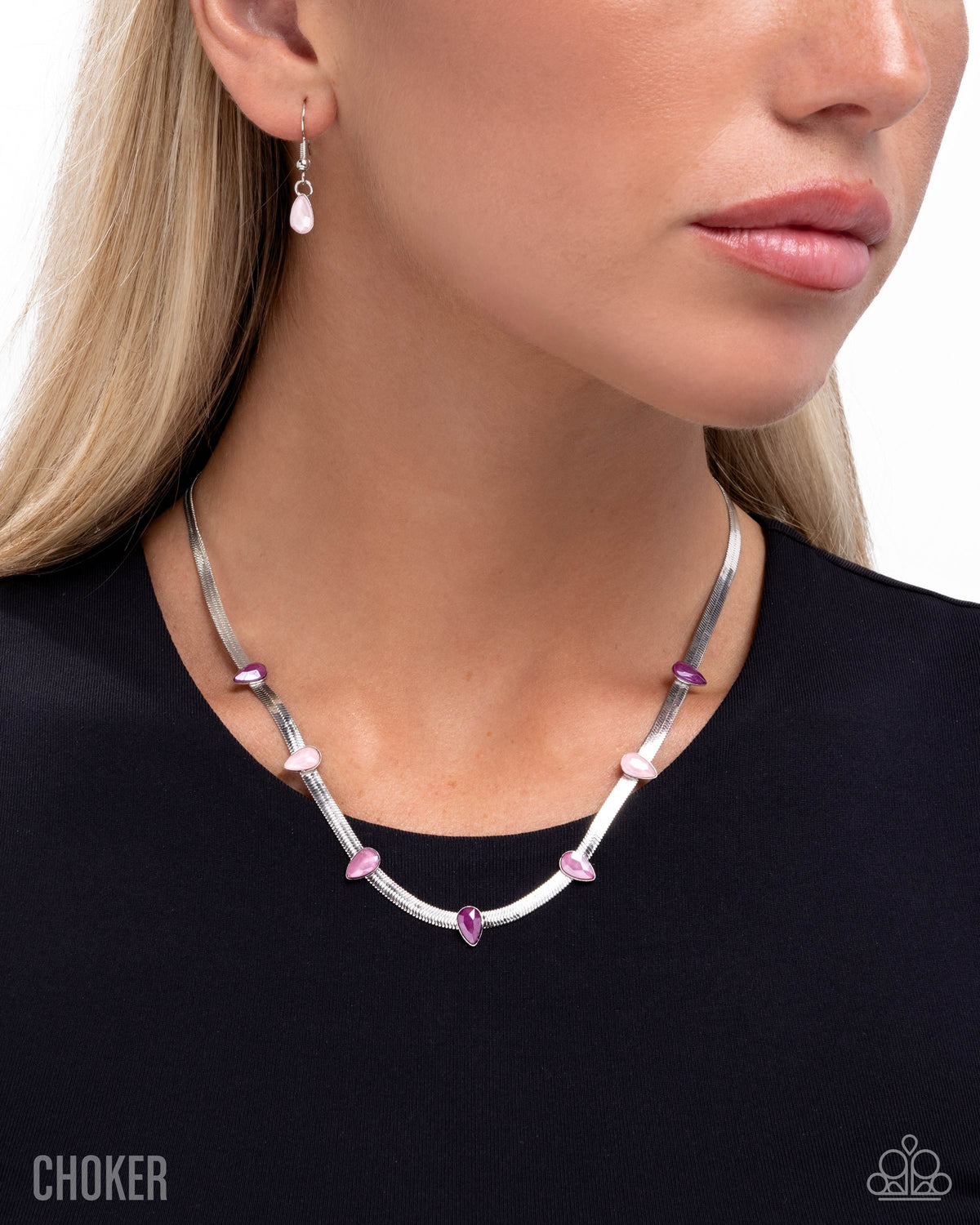 Drawing Attention - purple - Paparazzi necklace