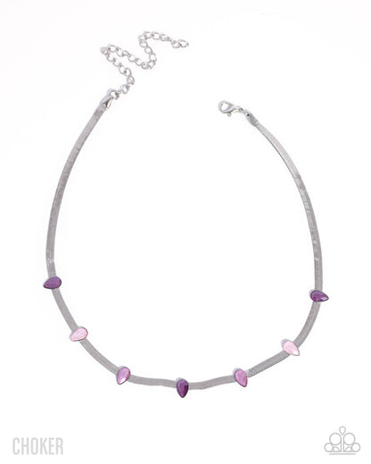 Drawing Attention - purple - Paparazzi necklace