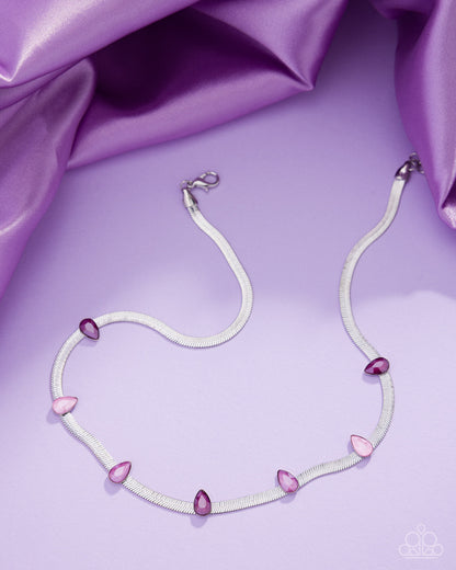 Drawing Attention - purple - Paparazzi necklace
