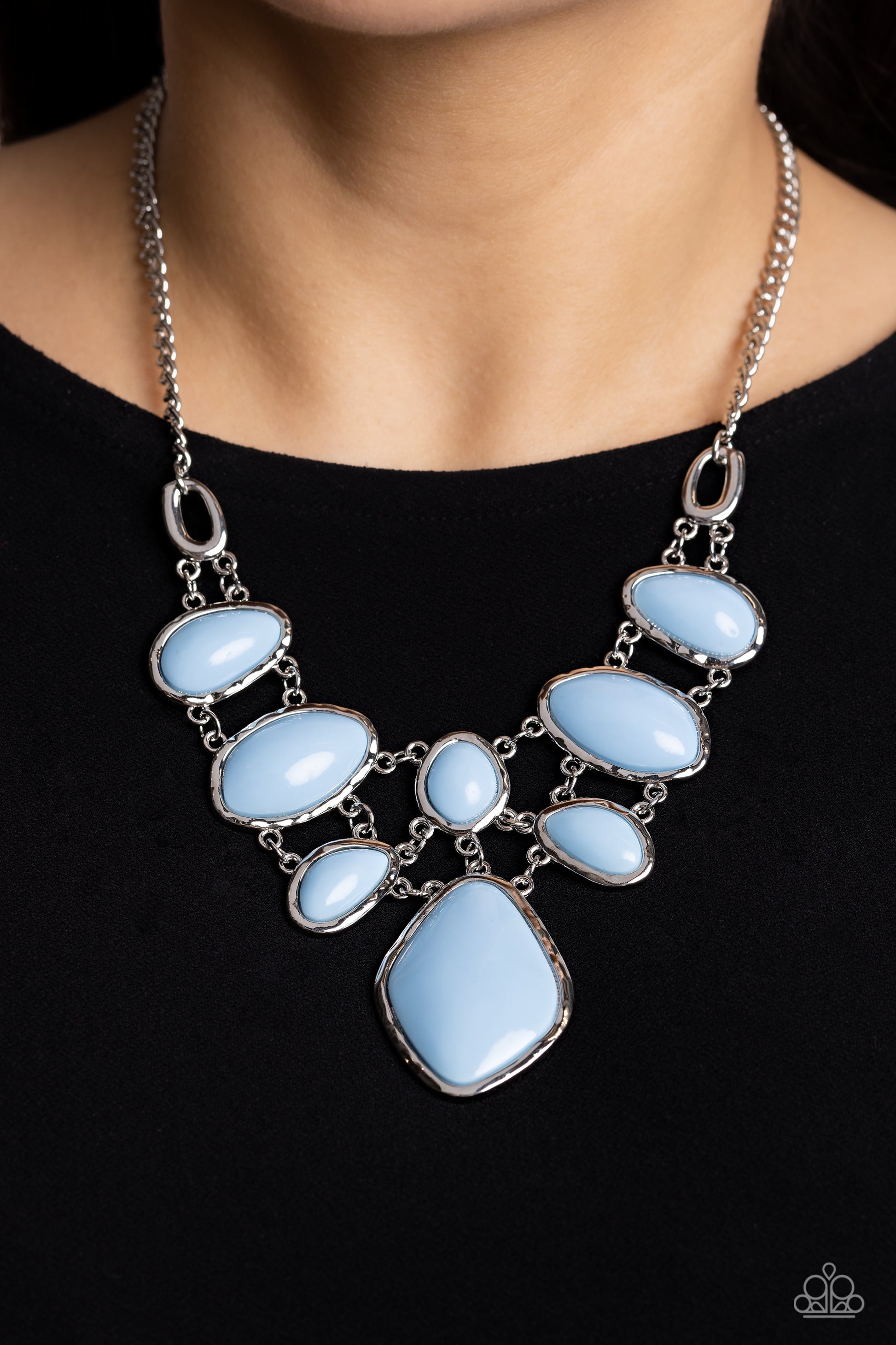 Dreamily Decked Out - blue - Paparazzi necklace
