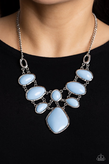 Dreamily Decked Out - blue - Paparazzi necklace